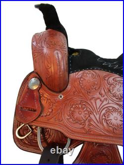 Used Western Saddle Roping Ranch Leather Horse Pleasure Trail Tack 15 16 17 18