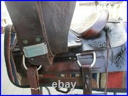 VINTAGE 15'' 1100 AMERICAN SADDLERY FORREST ROPER western saddle FQH bars 35.5LB