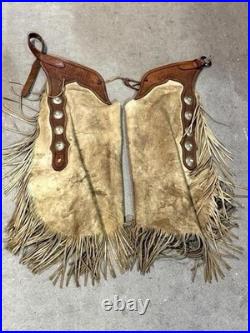 VINTAGE RON CARLTON Fringe Chaps Leggings Original RARE Shotgun