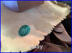 VTG Pugsley Brasil Salesman Sample Leather Saddle w Wood Stand Very good 9