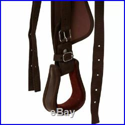 VidaXL Western Saddle with Horse Headstall&Breast Collar Real Leather 13 Brown