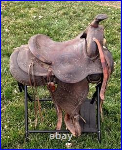 Vintage 14 Seat Ranch Saddle