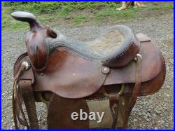 Vintage 15 Western Pleasure Western Trail Saddle, Unbranded