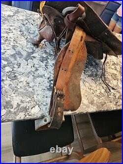 Vintage 16 tooled Western trail or pleasure saddle