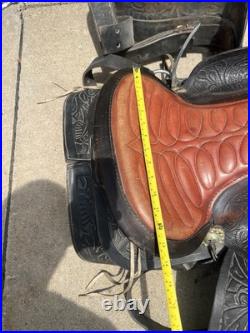 Vintage Custom Made Western Saddle Leather