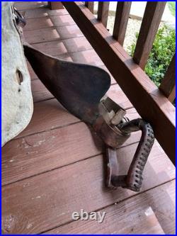 Vintage Easy Rider Action Saddle Tooled Leather Western Horse Saddle 22x16