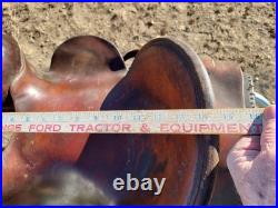 Vintage Fred Mueller Western Saddle Rounded Skirt 14 Seat