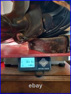 Vintage Fred Mueller Western Saddle Rounded Skirt 14 Seat