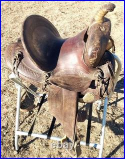 Vintage Hamley & Co. Pendleton Ore. Western Saddle Rounded Skirt 12 Seat