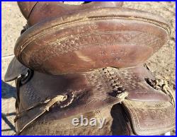 Vintage Hamley & Co. Pendleton Ore. Western Saddle Rounded Skirt 12 Seat