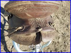 Vintage Hamley & Co. Pendleton Ore. Western Saddle Rounded Skirt 12 Seat