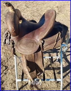 Vintage Hamley & Co. Pendleton Ore. Western Saddle Rounded Skirt 12 Seat