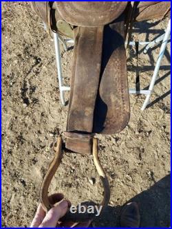 Vintage Hamley & Co. Pendleton Ore. Western Saddle Rounded Skirt 12 Seat