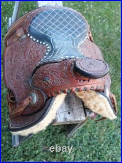 Vintage Hand Tooled Child's Saddle Made for Kenny Rogers' Son