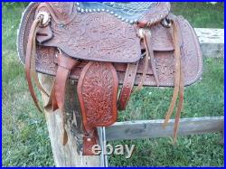 Vintage Hand Tooled Child's Saddle Made for Kenny Rogers' Son