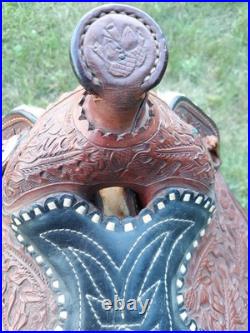 Vintage Hand Tooled Child's Saddle Made for Kenny Rogers' Son