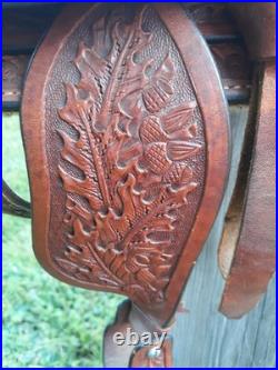 Vintage Hand Tooled Child's Saddle Made for Kenny Rogers' Son