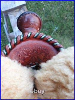 Vintage Hand Tooled Child's Saddle Made for Kenny Rogers' Son
