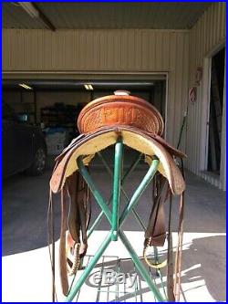 Vintage Handmade Custom Western Saddle 15 seat