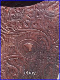 Vintage Hereford Tex Tan 16 Western saddle Tooled