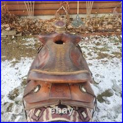 Vintage LEDDY roping ranch saddle, 16 paddedseat