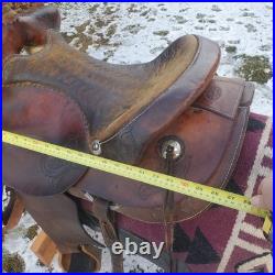 Vintage LEDDY roping ranch saddle, 16 paddedseat