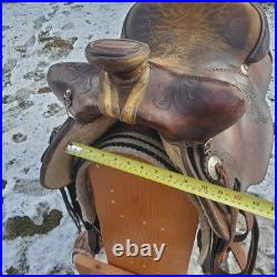 Vintage LEDDY roping ranch saddle, 16 paddedseat