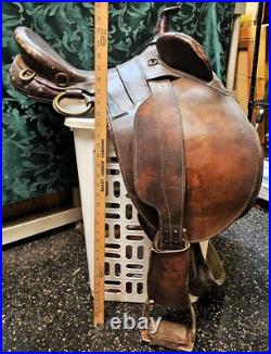 Vintage Leather Australian Style Horse Saddle