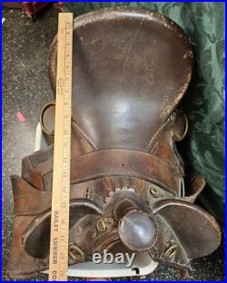 Vintage Leather Australian Style Horse Saddle
