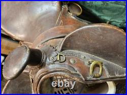 Vintage Leather Australian Style Horse Saddle