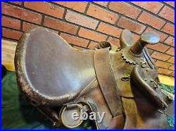 Vintage Leather Australian Style Horse Saddle