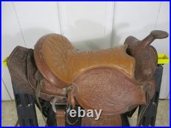 Vintage Leather Western Trail Style Horse Riding Saddle Model #1432