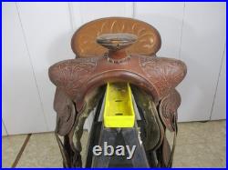 Vintage Leather Western Trail Style Horse Riding Saddle Model #1432
