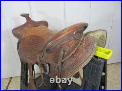 Vintage Leather Western Trail Style Horse Riding Saddle Model #1432