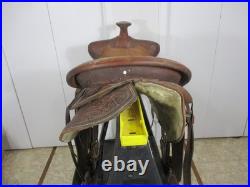 Vintage Leather Western Trail Style Horse Riding Saddle Model #1432