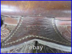 Vintage Leather Western Trail Style Horse Riding Saddle Model #1432