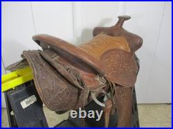 Vintage Leather Western Trail Style Horse Riding Saddle Model #1432