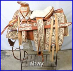 Vintage Museum Mexican Charro Saddle Silver Hand Tooled Leather Sword Never Used Vintage Museum Mexican Charro Saddle Silver Hand Tooled Leather Sword Never Used