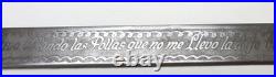 Vintage Museum Mexican Charro Saddle Silver Hand Tooled Leather Sword Never Used