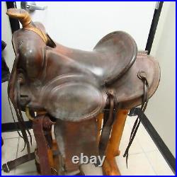 Vintage N. Porter American Western Leather Saddle 14
