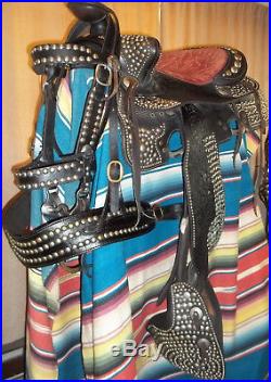 Vintage Parade Saddlebridle & Br Collargreat Tapaderosflashy USA Made