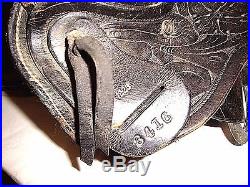 Vintage Sears & Roebuck J. C. Higgins Brand Saddle 8146 Tapaderos Stirrups Nice