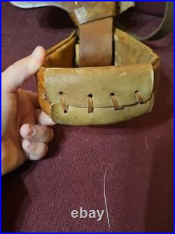 Vintage Tooled Leather Western Pony Saddle With Roughout Seat See Photos