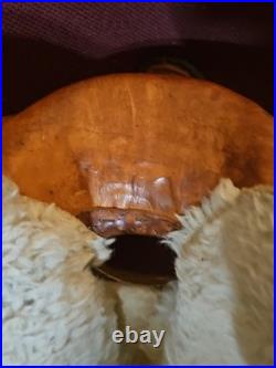 Vintage Tooled Leather Western Pony Saddle With Roughout Seat See Photos