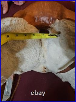 Vintage Tooled Leather Western Pony Saddle With Roughout Seat See Photos