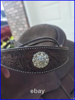 Vintage Western Saddle Custom Hand Carved Leather