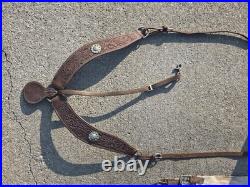 Vintage Western Saddle Custom Hand Carved Leather