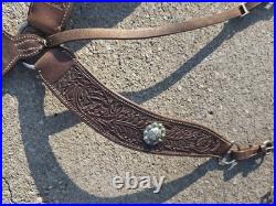 Vintage Western Saddle Custom Hand Carved Leather