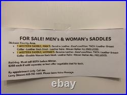 WOMEN's WESTERN SADDLE USED. Genuine Leather. Horse Saddle