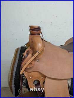 WPA256-1225 15.5 inch New McCall Mclite Woodpost All Around Western Saddle Reg